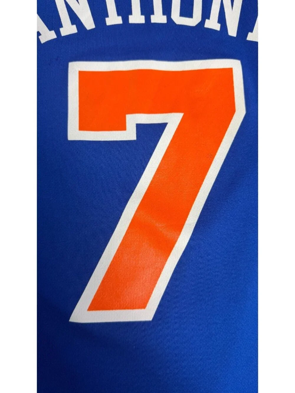 Adidas New York Knicks Carmelo Anthony #7 Blue NBA Player Jersey Size S
